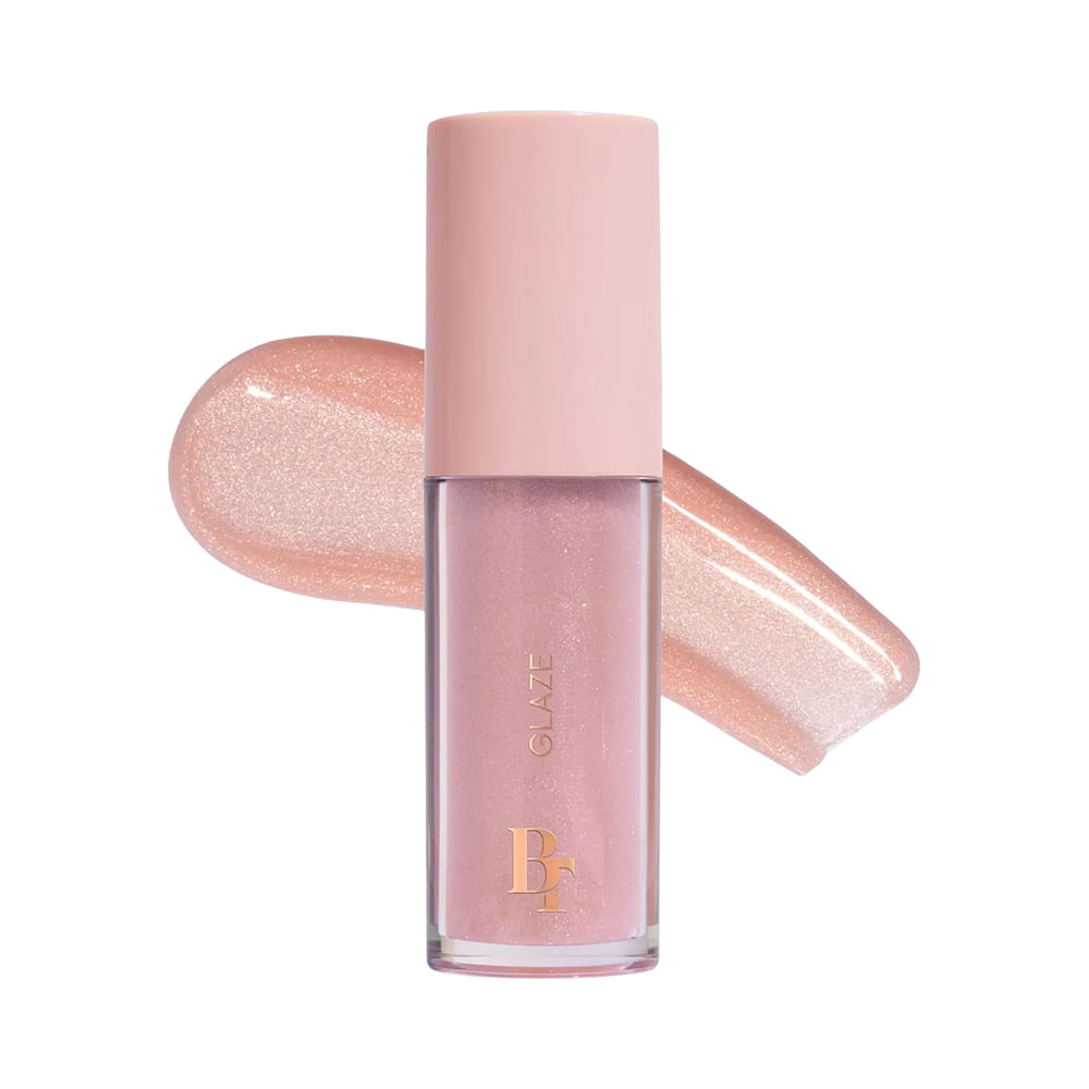 Gloss Bruna Tavares Glaze Alice rosa metálico em close no frasco